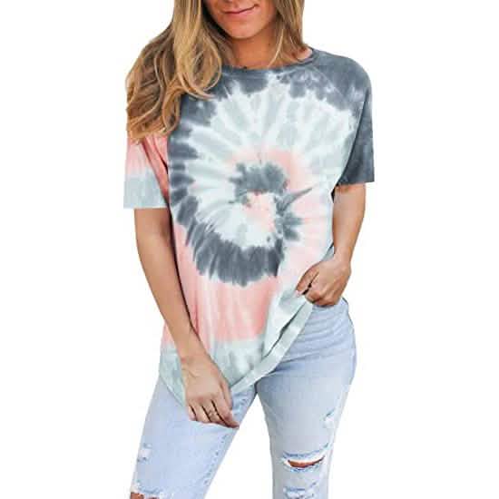 Women's Tie Dye Sweatshirt Casual Crewneck Pullover Shirts DailySale