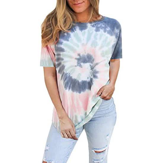 Women's Tie Dye Sweatshirt Casual Crewneck Pullover Shirts DailySale