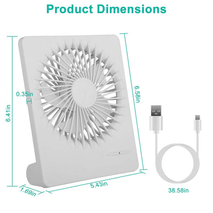 Fan USB Rechargeable Table Portable Desk Cooling Fan DailySale