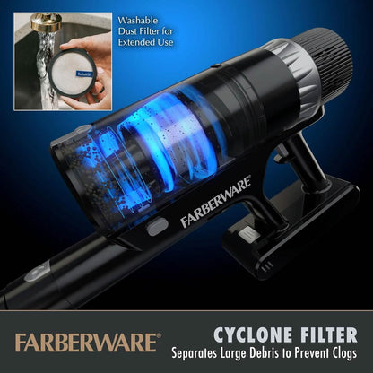 Farberware Cordless Platinum Stick Vacuum Cleaner, Smart Sensor Technology DailySale