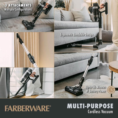 Farberware Cordless Platinum Stick Vacuum Cleaner, Smart Sensor Technology DailySale