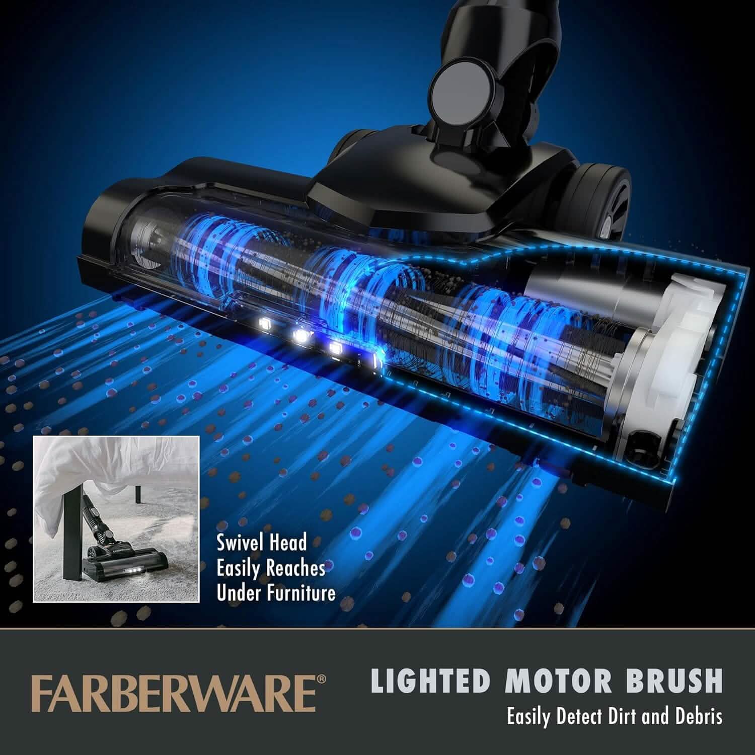 Farberware Cordless Pro Stick Vacuum Cleaner, Powerful Suction with 2 Speeds for Carpet and Hard Floors, Converts to Handheld Vacuum DailySale