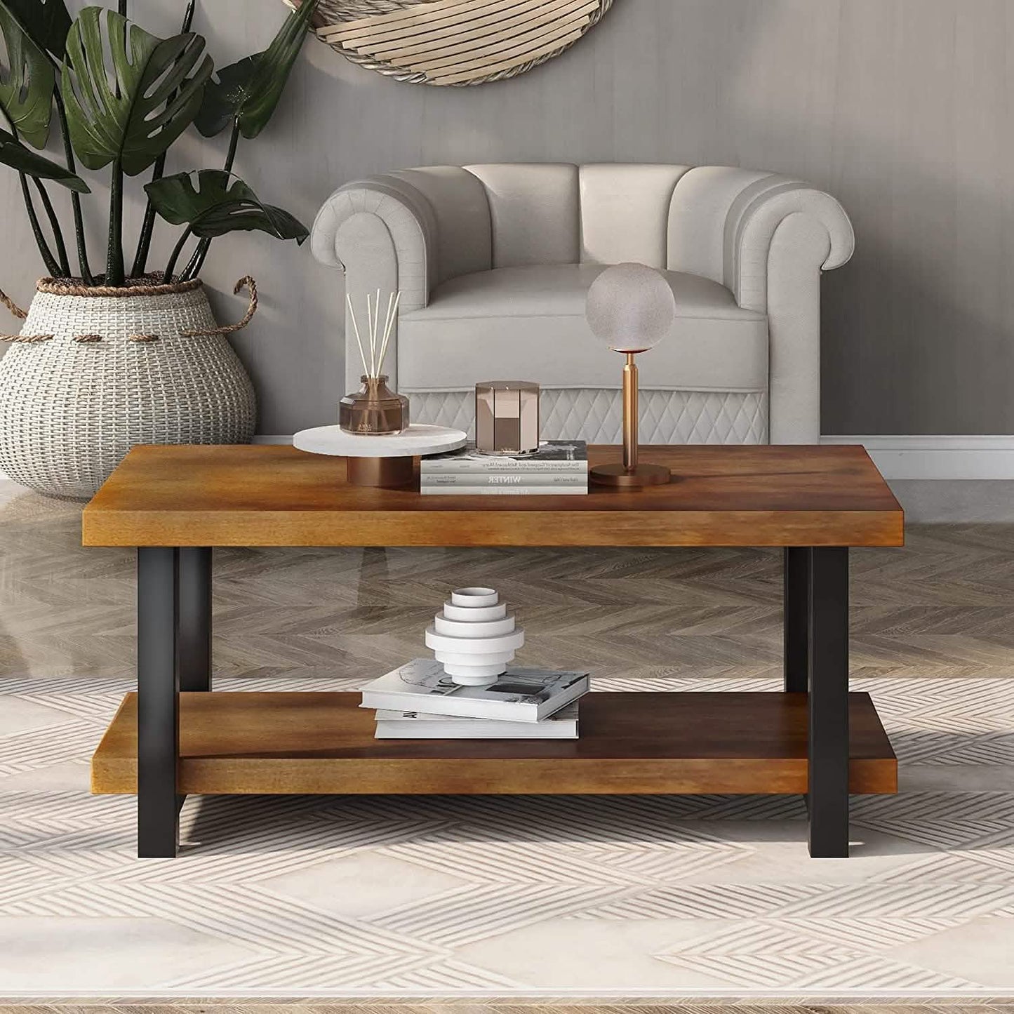 Farmhouse Living Room Coffee Table DailySale