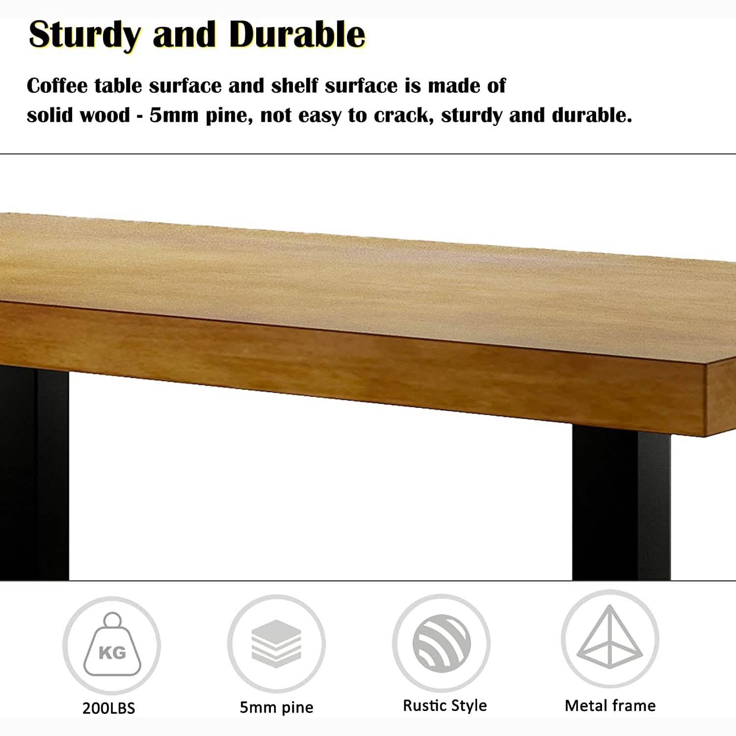 Farmhouse Living Room Coffee Table DailySale