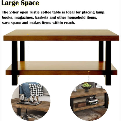 Farmhouse Living Room Coffee Table DailySale