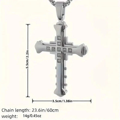 Fashion Simple Cross Pendant Necklace For Men And Women DailySale