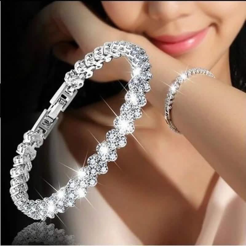 Fashion Women Silver Crystal Diamond Bracelet DailySale
