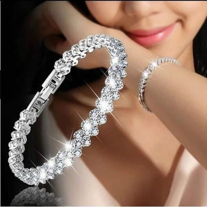 Fashion Women Silver Crystal Diamond Bracelet DailySale