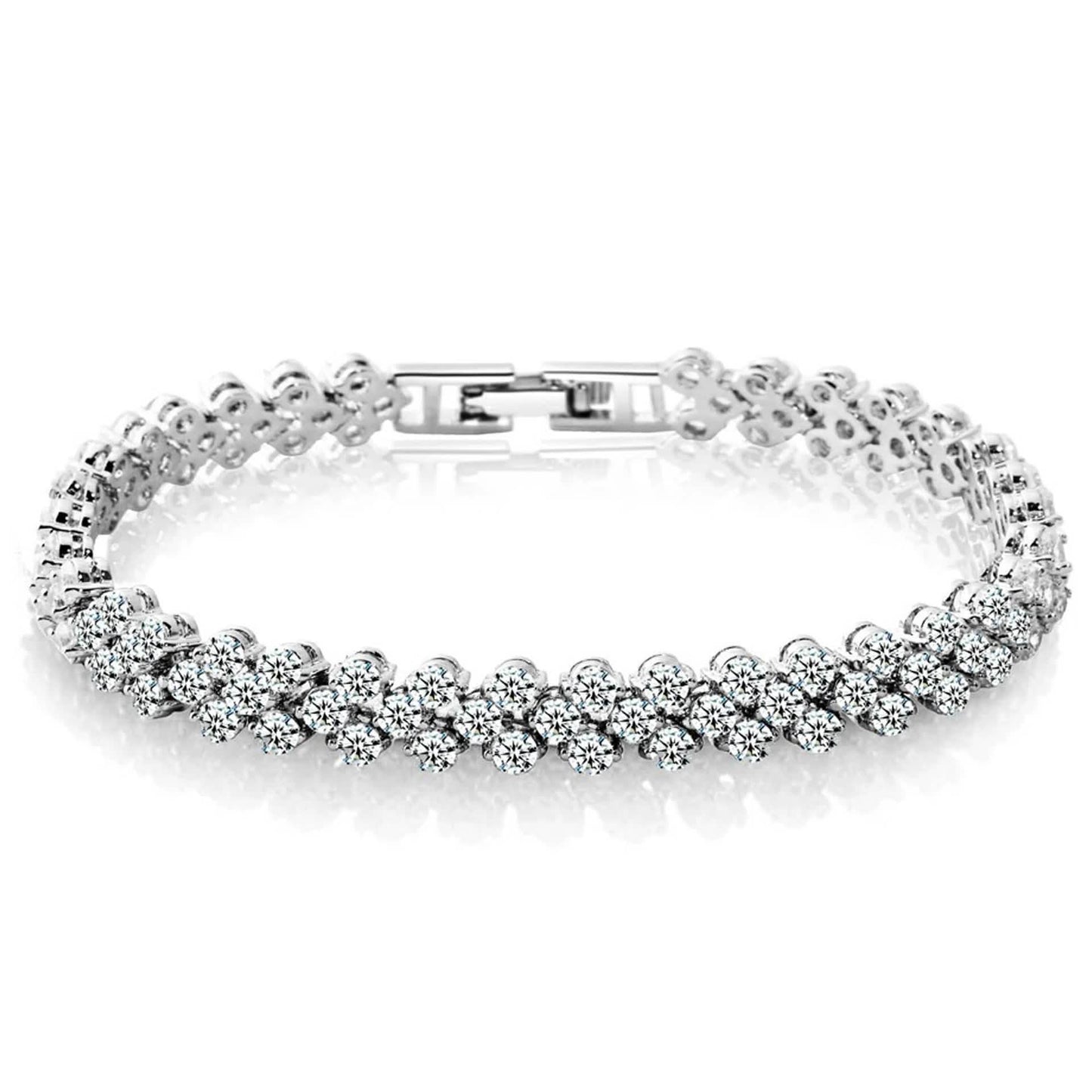 Fashion Women Silver Crystal Diamond Bracelet DailySale