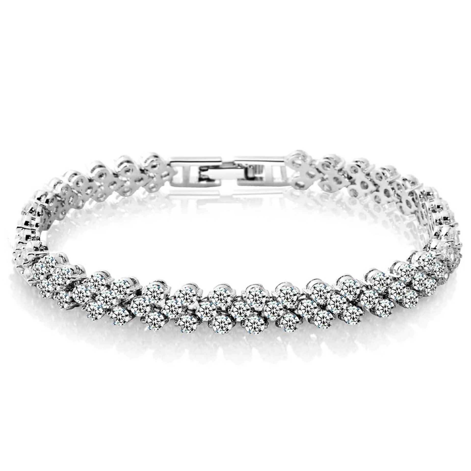 Fashion Women Silver Crystal Diamond Bracelet DailySale