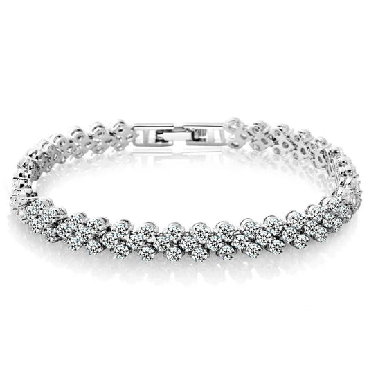 Fashion Women Silver Crystal Diamond Bracelet DailySale