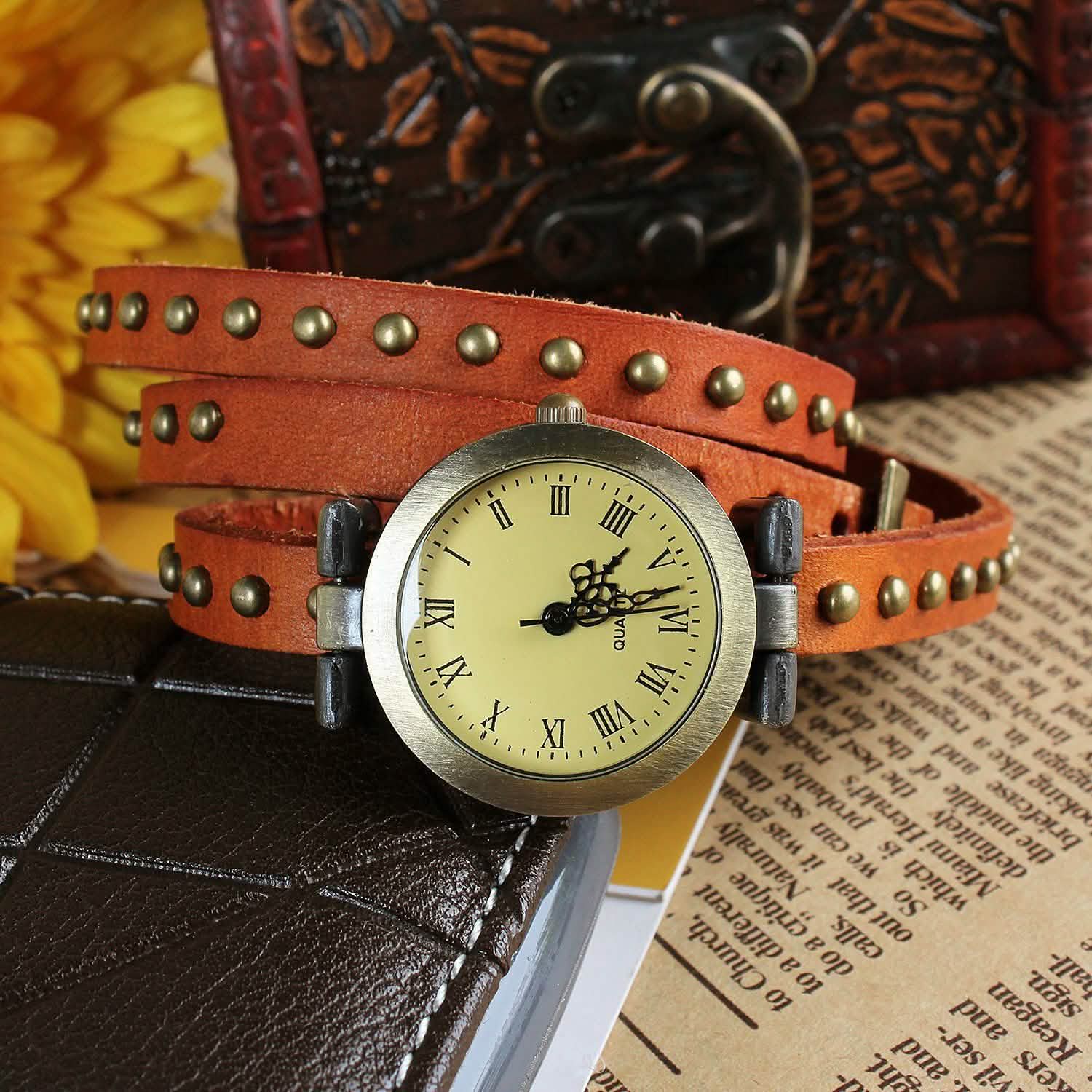Fashionable River Leather Belt Retro Watch DailySale