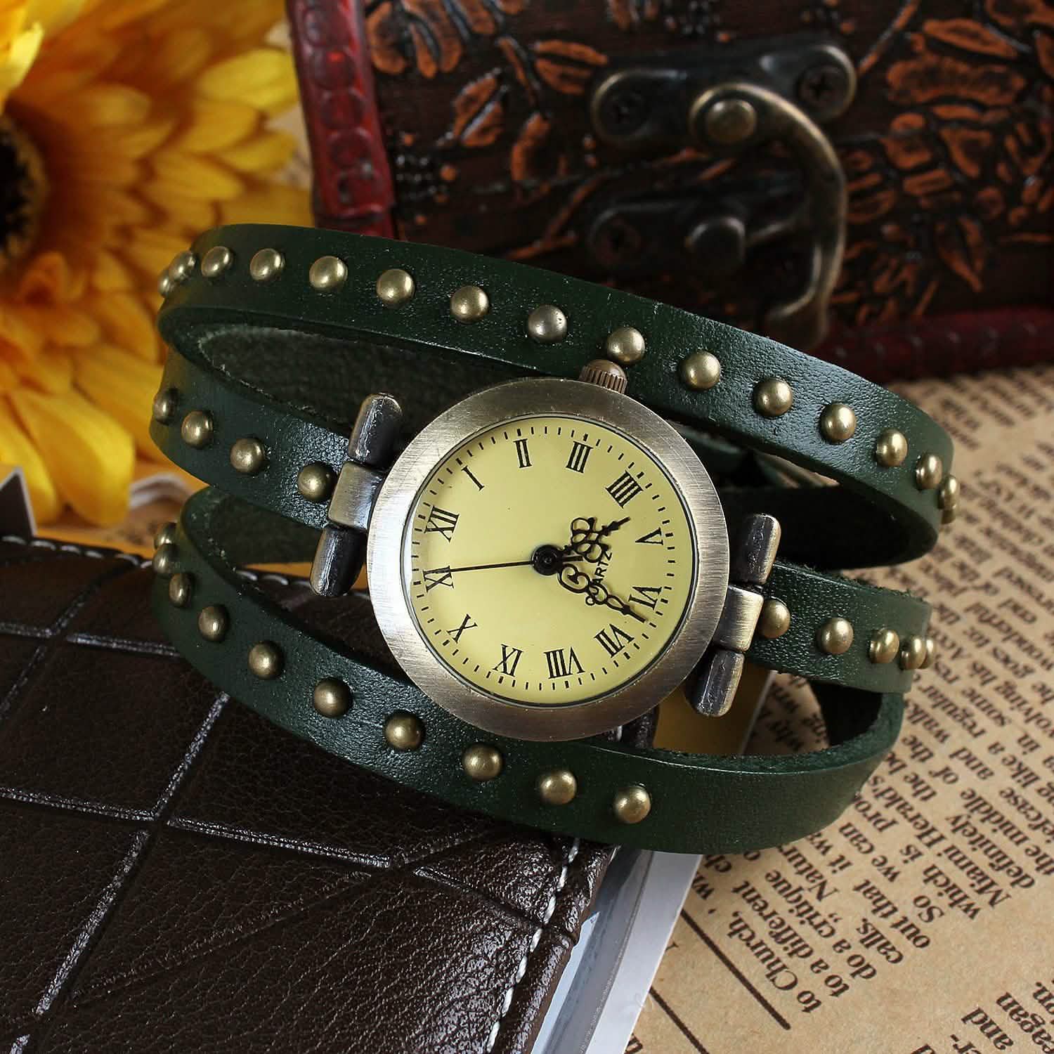 Fashionable River Leather Belt Retro Watch DailySale