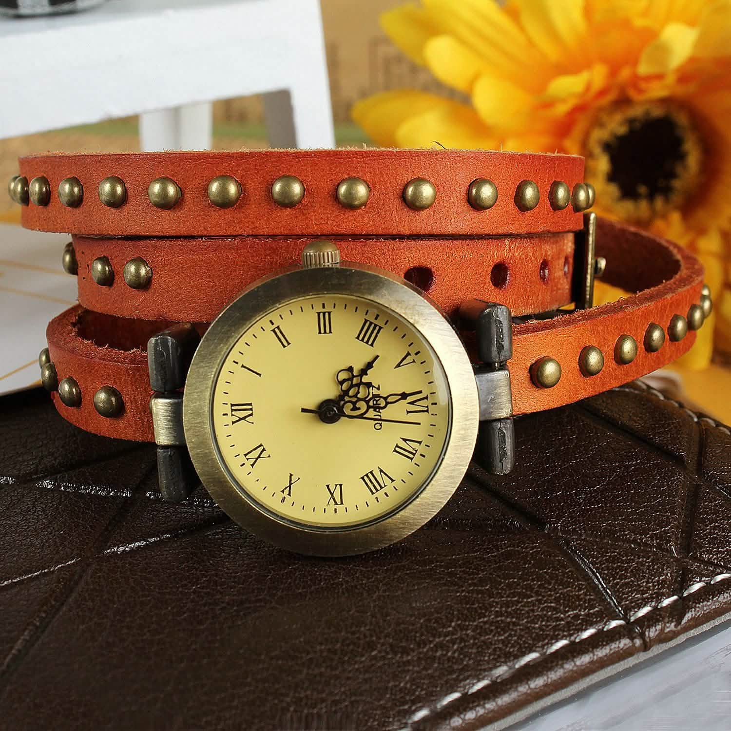 Fashionable River Leather Belt Retro Watch DailySale