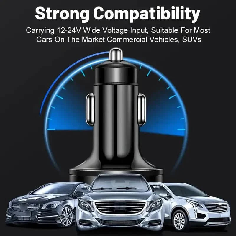 Fast Charging 6 Ports Car Charger Adapter with 4 USB + 2 Type-C 40W QC3.0 DailySale