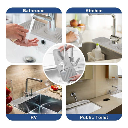 Faucet Splash Mat Sink Tray Water Drainage Pad Sponge Soap Holder DailySale