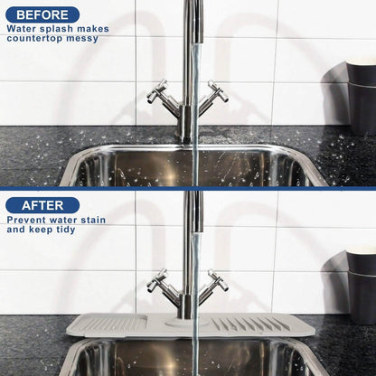 Faucet Splash Mat Sink Tray Water Drainage Pad Sponge Soap Holder DailySale