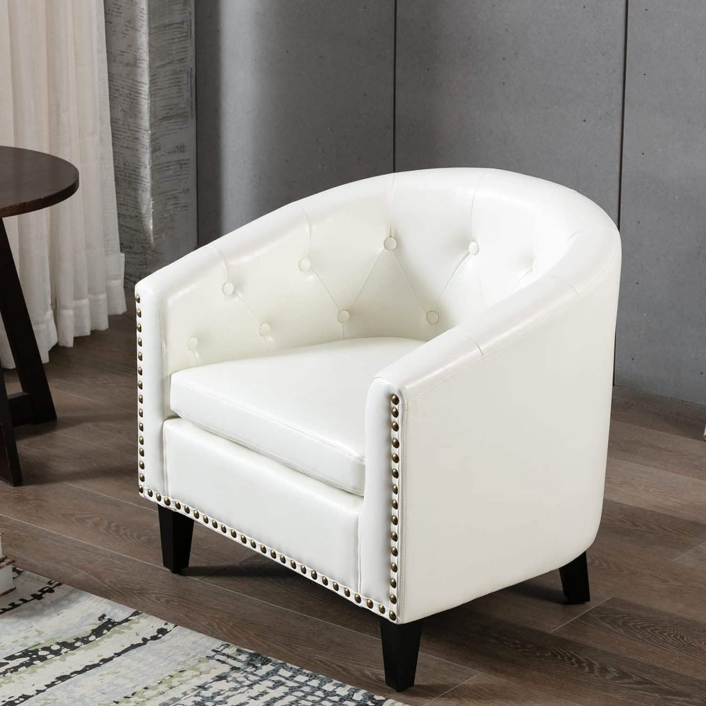 Faux Leather Club Chair Bucket Chair Upholstered Tub Chair DailySale
