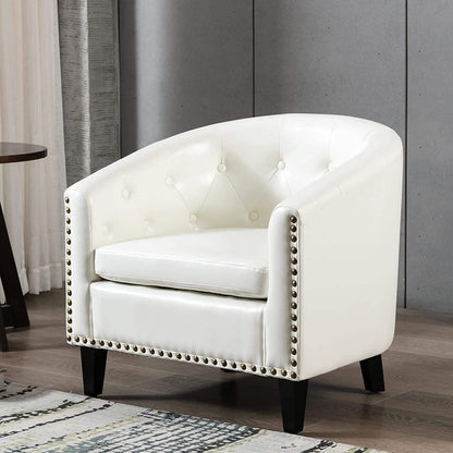 Faux Leather Club Chair Bucket Chair Upholstered Tub Chair DailySale