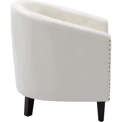 Faux Leather Club Chair Bucket Chair Upholstered Tub Chair DailySale