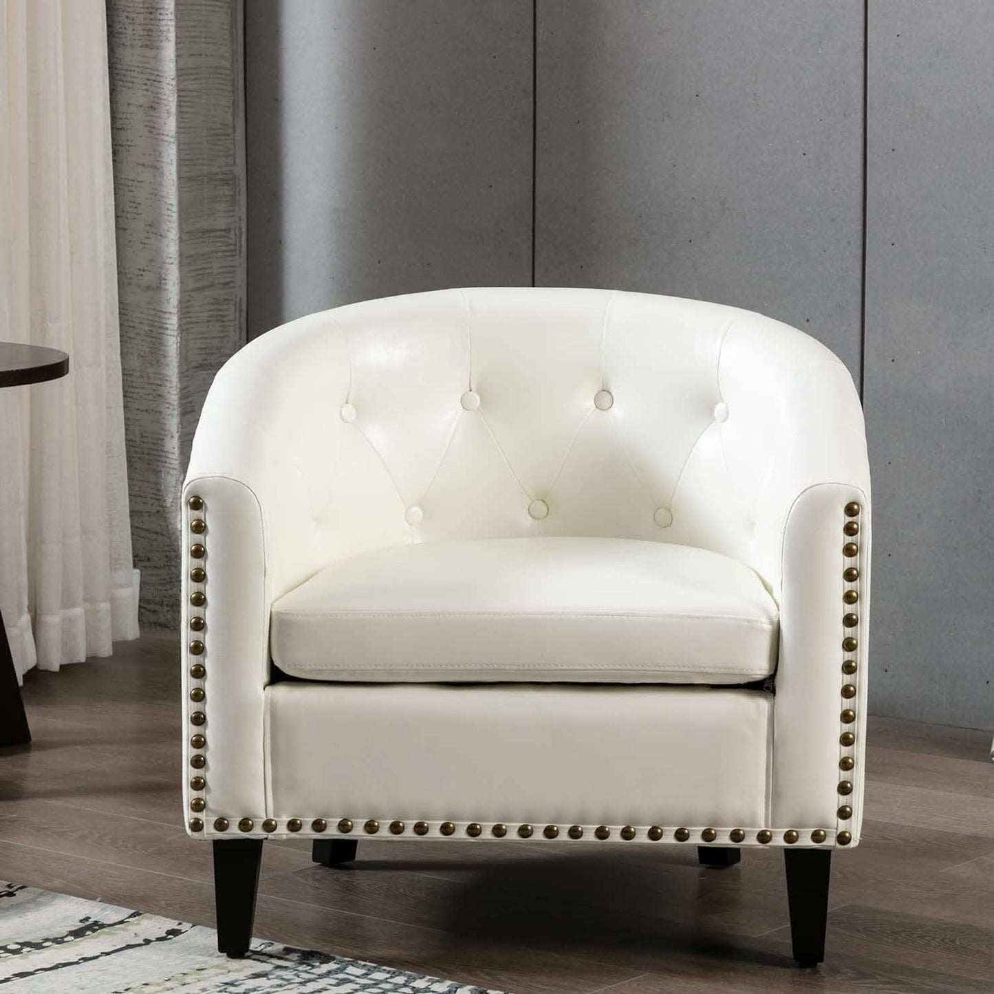 Faux Leather Club Chair Bucket Chair Upholstered Tub Chair DailySale