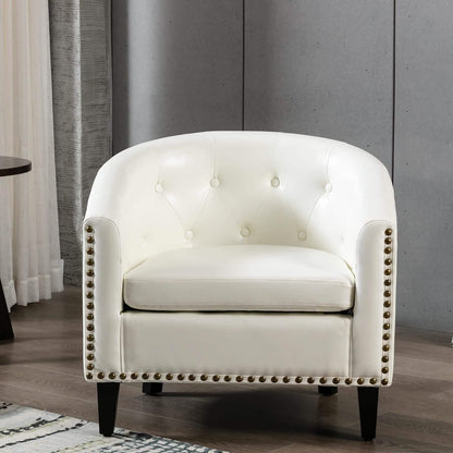 Faux Leather Club Chair Bucket Chair Upholstered Tub Chair DailySale