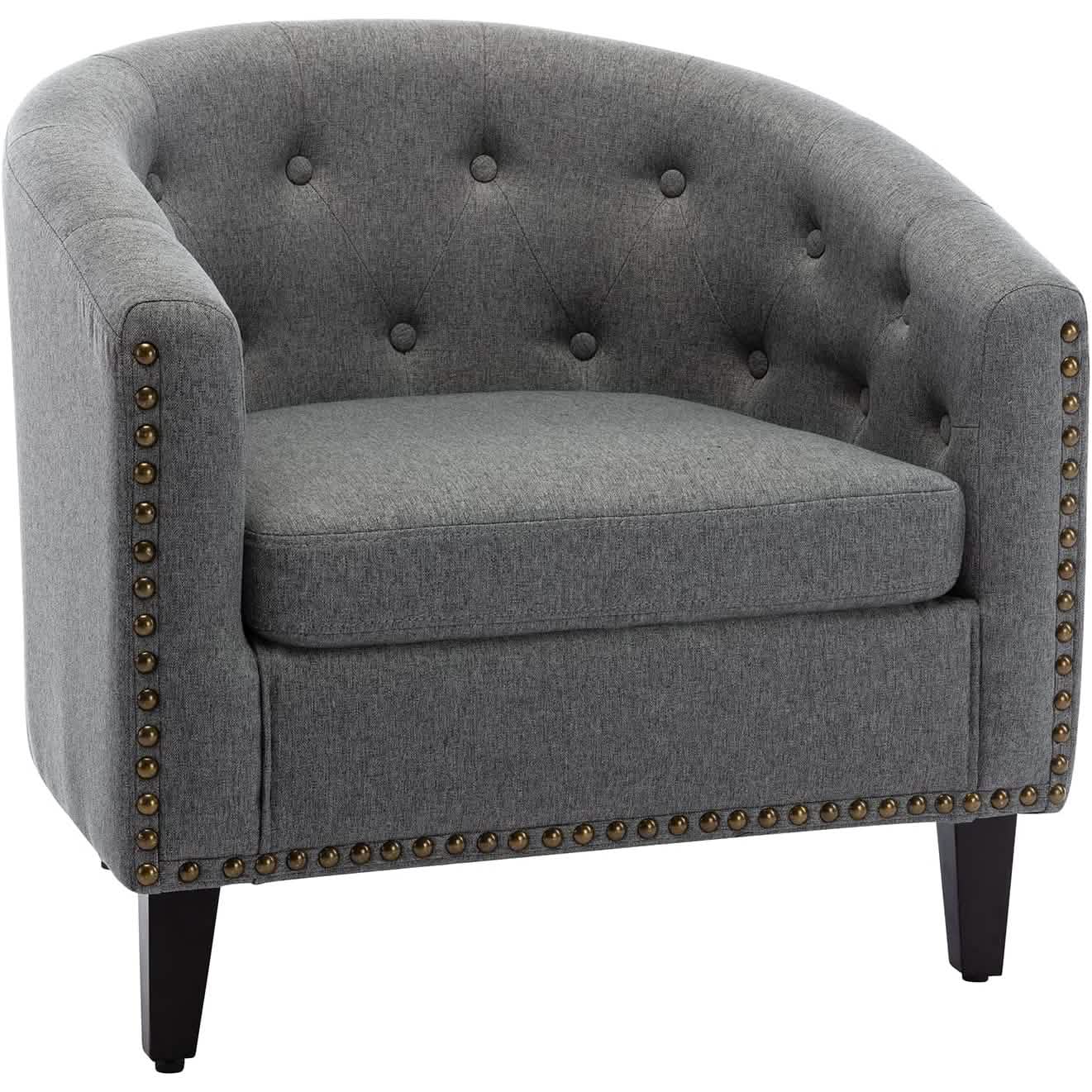 Faux Leather Club Chair Bucket Chair Upholstered Tub Chair DailySale