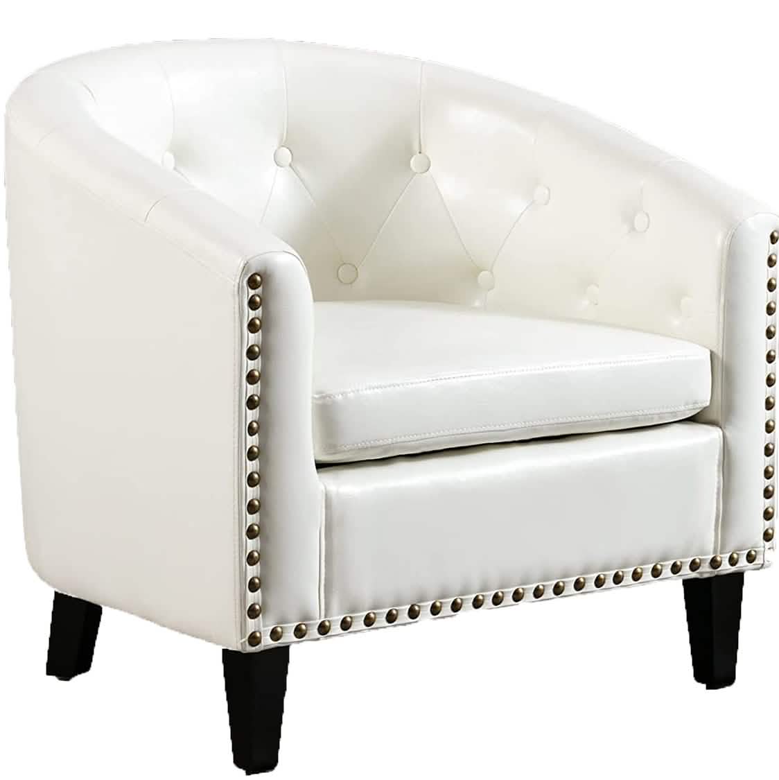 Faux Leather Club Chair Bucket Chair Upholstered Tub Chair DailySale