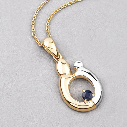 0.19 Carat Genuine Blue Sapphire .925 Sterling Silver Pendant Bids.com