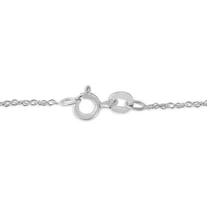 .925 Sterling Silver Diamond Accent Bypass Curve 18" Pendant Necklace (I-J Color, I3 Clarity) Bids.com