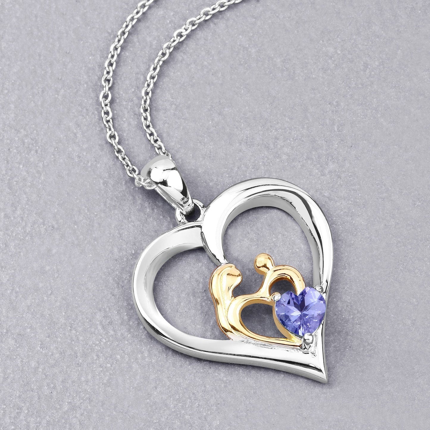 0.45 Carat Genuine Tanzanite .925 Sterling Silver Pendant Bids.com