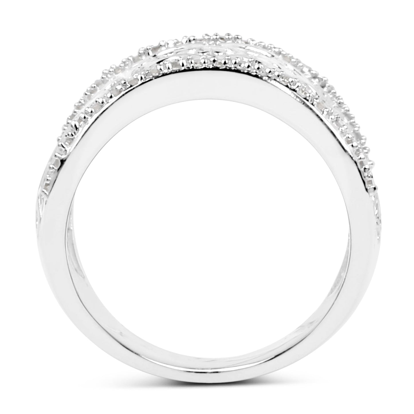 0.25 Carat Genuine White Diamond .925 Sterling Silver Ring Bids.com