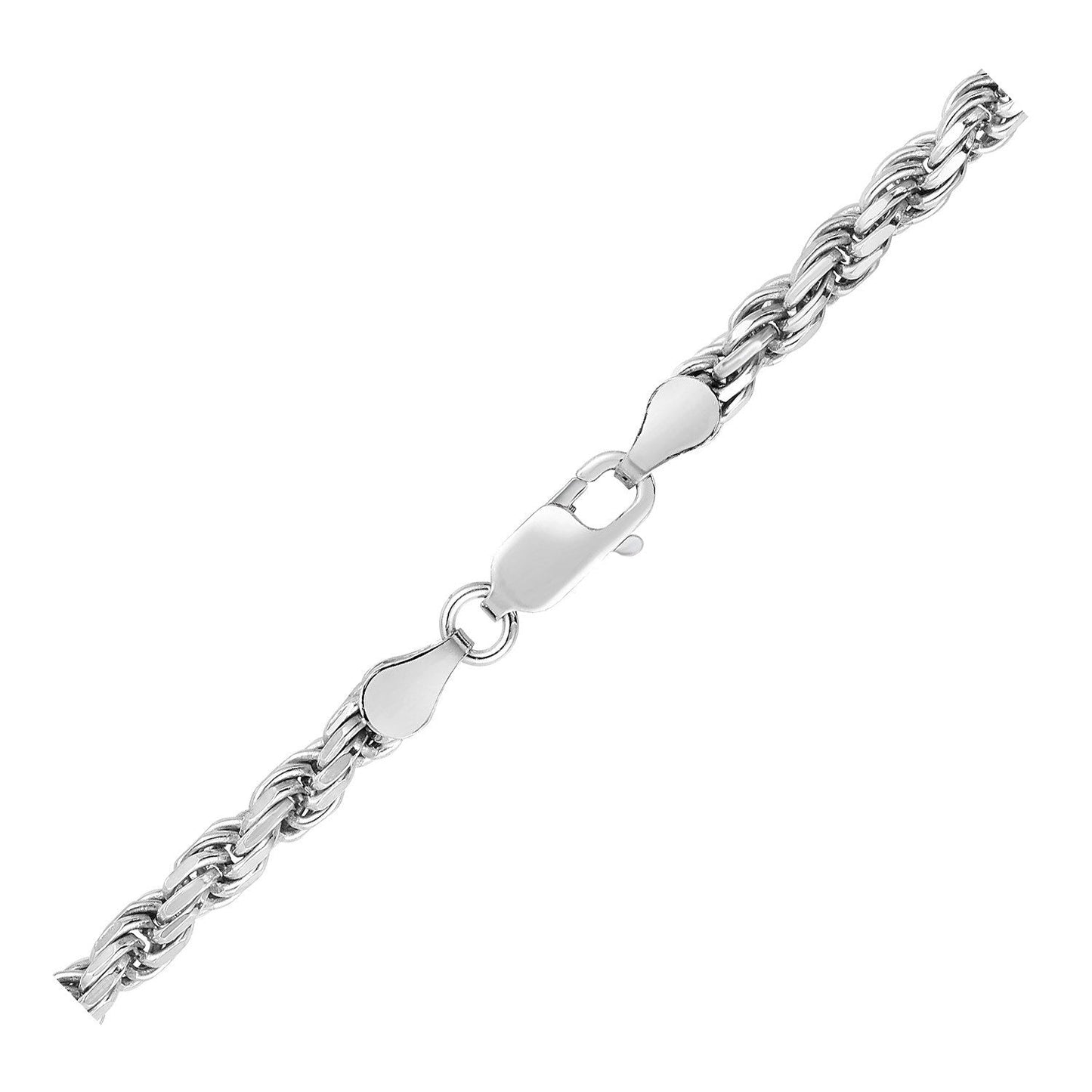 Sterling Silver 3.6mm Diamond Cut Rope Style Chain Bids.com