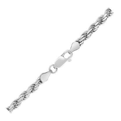 Sterling Silver 3.6mm Diamond Cut Rope Style Chain Bids.com