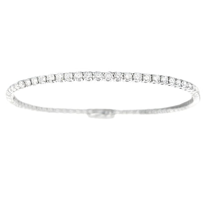 Natural 3.00ct Diamond Tennis Bracelet 14KT White Gold Bids.com