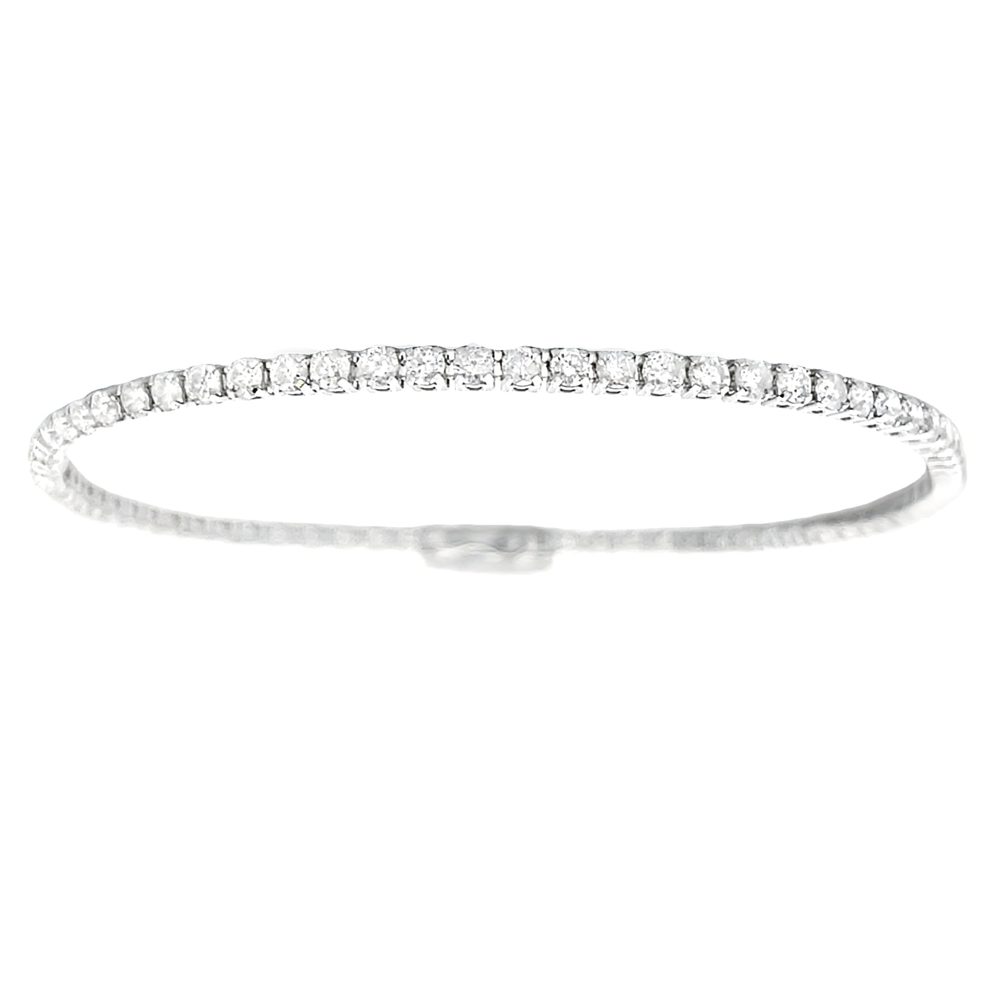 Natural 3.00ct Diamond Tennis Bracelet 14KT White Gold Bids.com