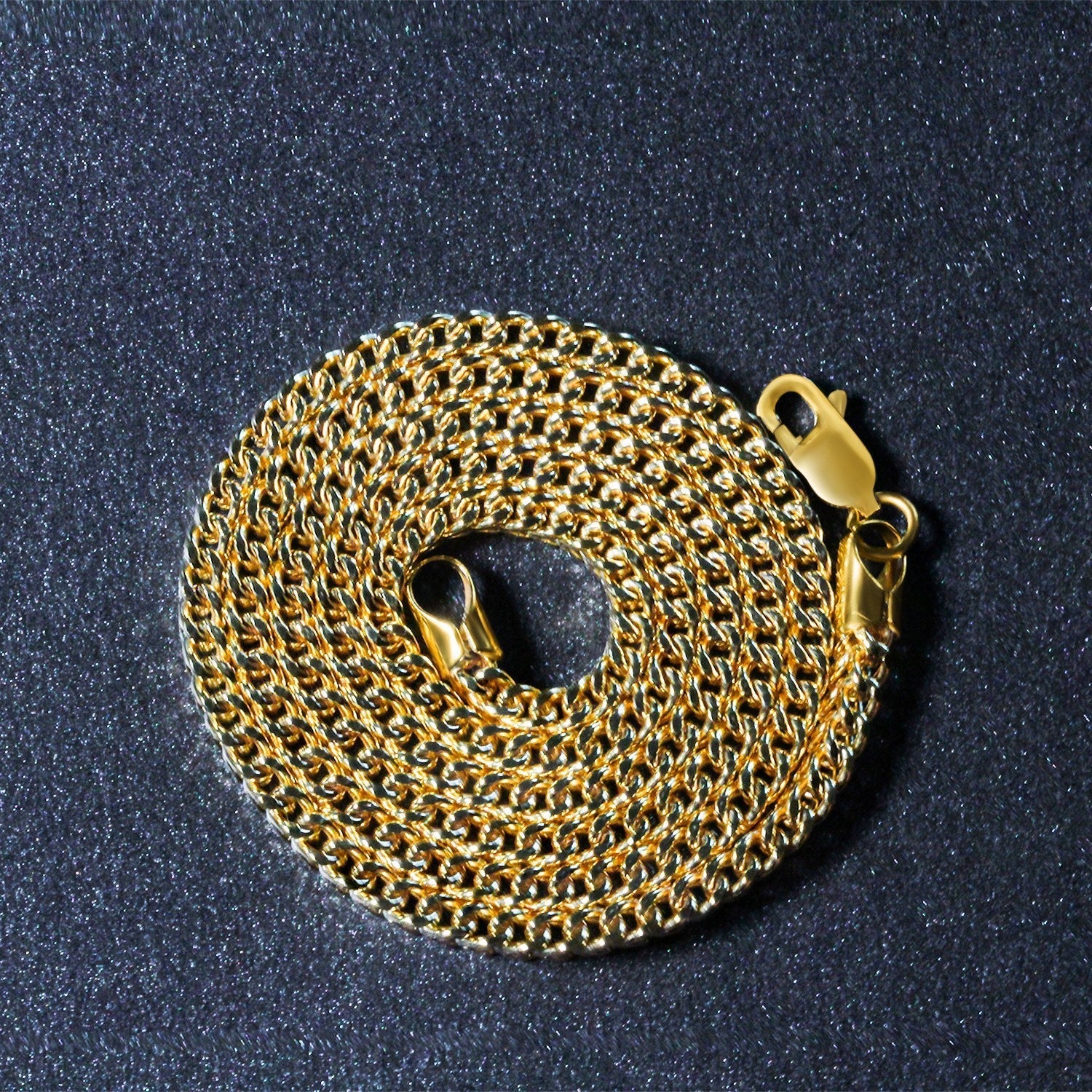 3.2mm 14k Yellow Gold Square Franco Chain Bids.com