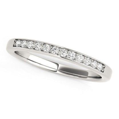 14k White Gold Diamond Wedding Band (1/8 cttw) Bids.com