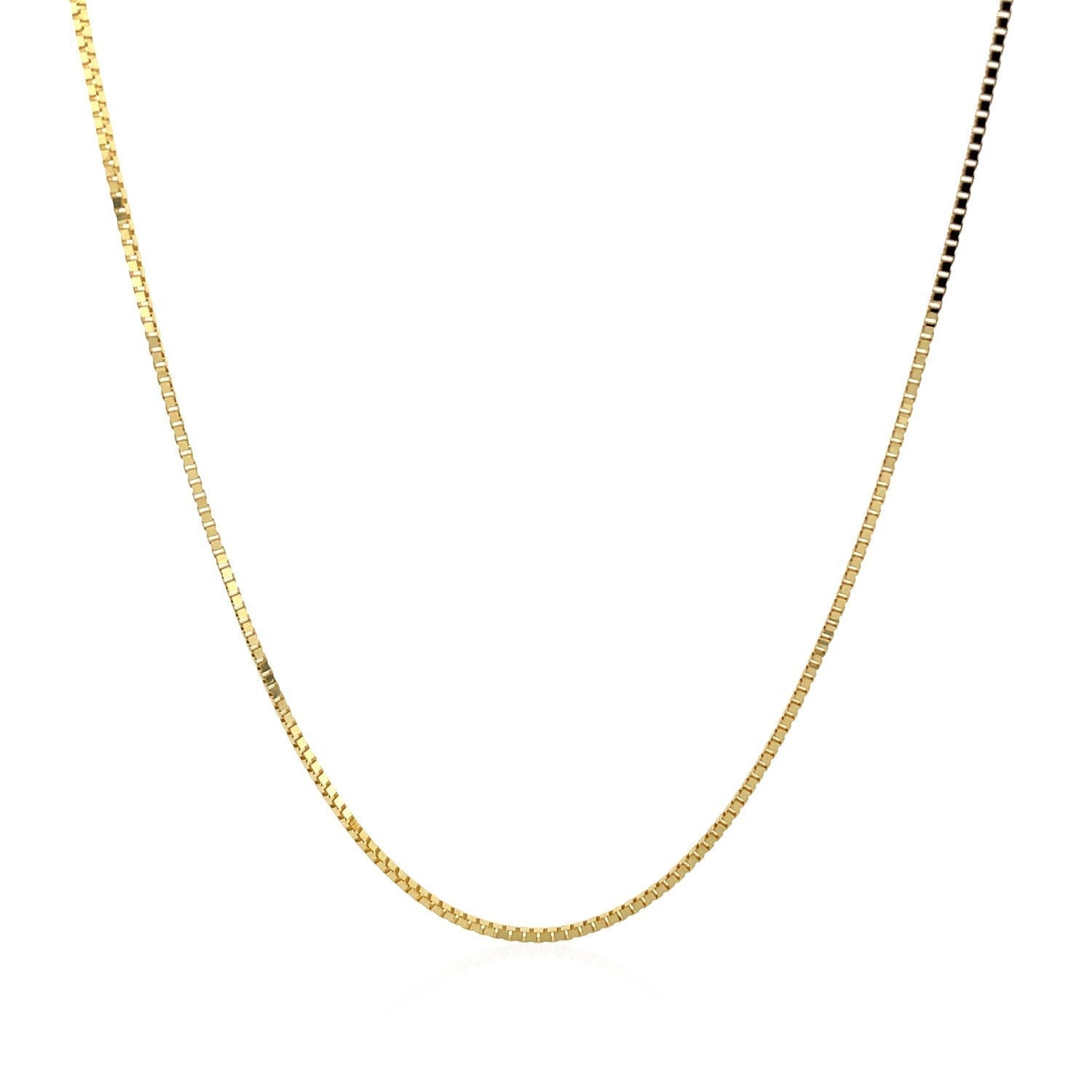 14k Yellow Gold Classic Box Chain 0.8mm Bids.com