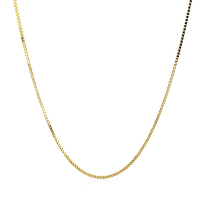14k Yellow Gold Classic Box Chain 0.8mm Bids.com