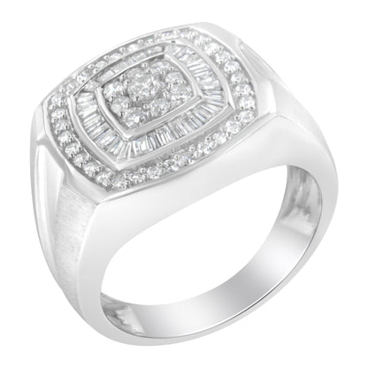 14K White Gold Men's Diamond Band Ring (1 cttw, H-I Color, SI1-SI2 Clarity) Bids.com
