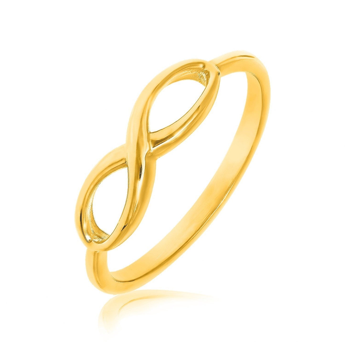 14k Yellow Gold Infinity Ring in High Polish Bids.com