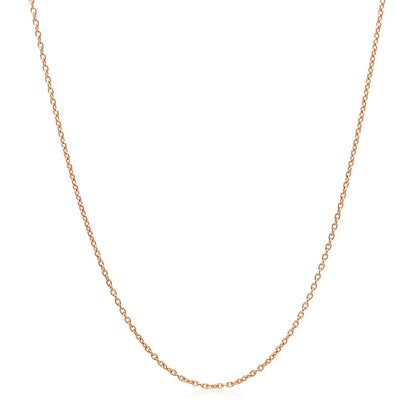 14k Rose Gold Oval Cable Link Chain 0.97mm Bids.com