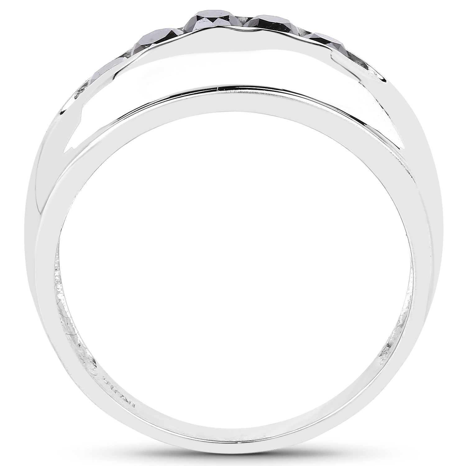 0.50 Carat Genuine Black Diamond .925 Sterling Silver Ring Bids.com