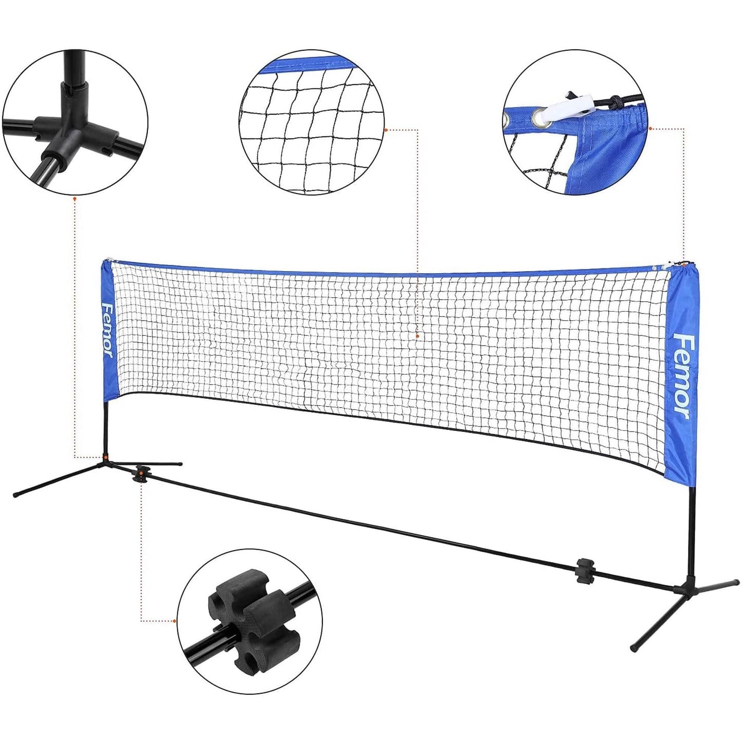 Femor FS051 10ft. Height Adjustable Volleyball Net DailySale