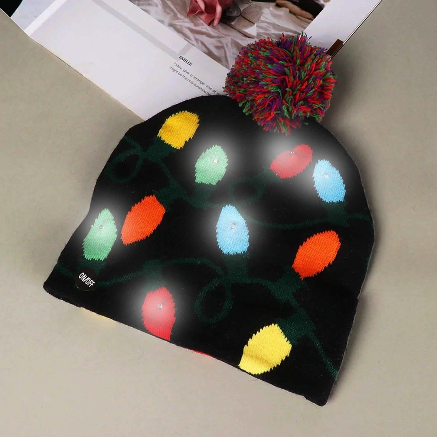 Festive LED Lights Knit Hat DailySale