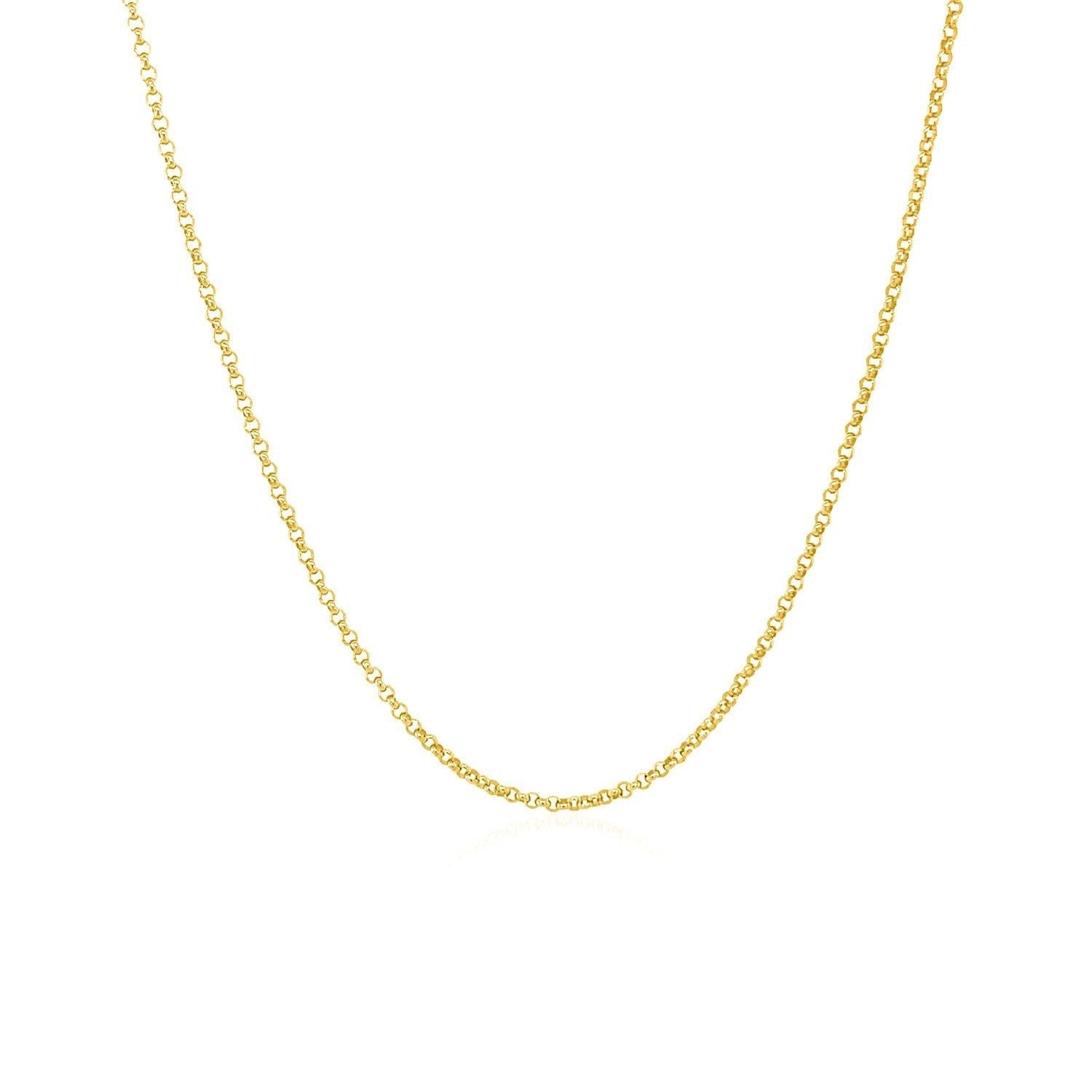 14k Yellow Gold Diamond Cut Rolo Chain 1.1mm Bids.com