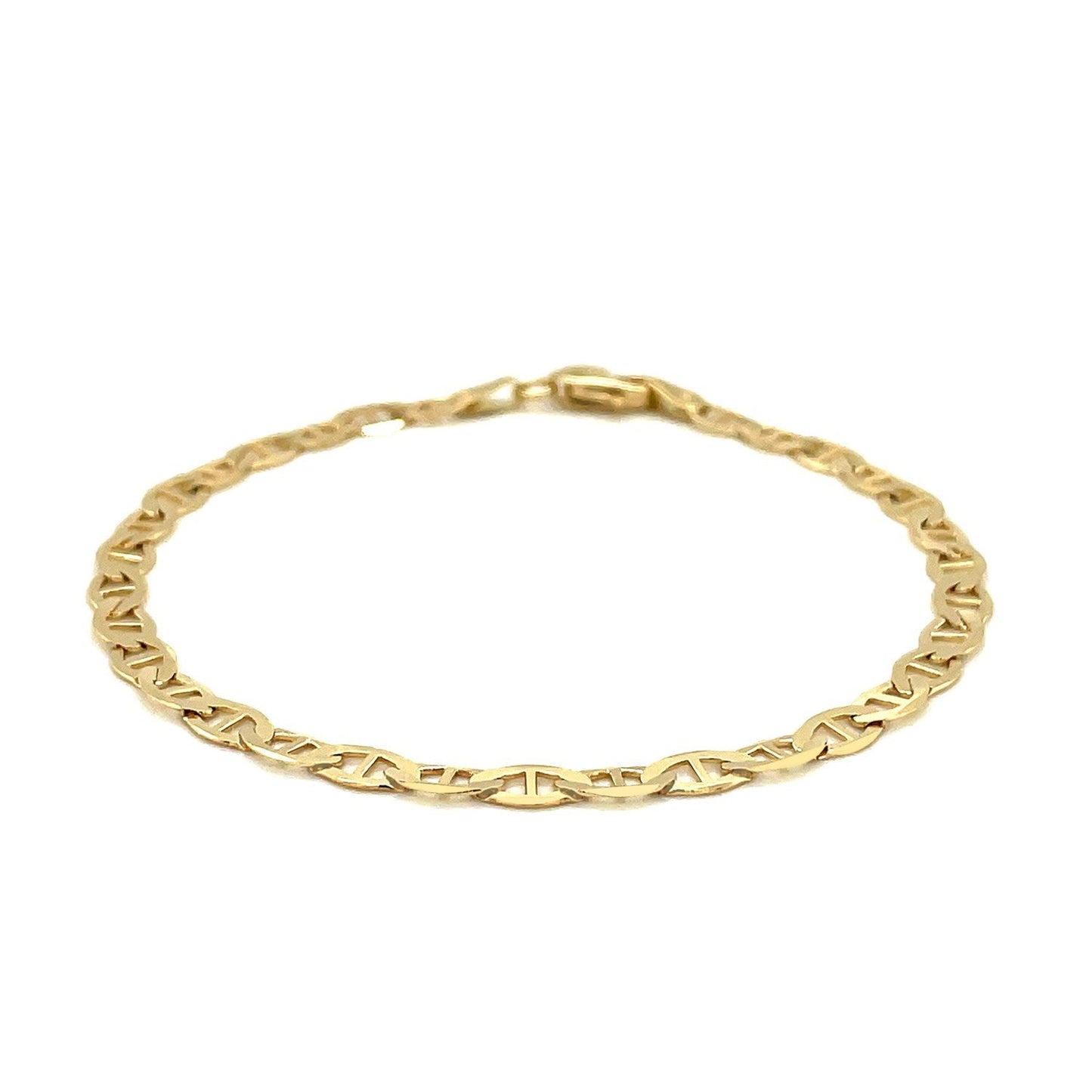 4.5mm 14k Yellow Gold Mariner Link Bracelet Bids.com