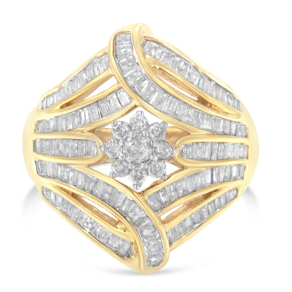 10K Yellow Gold Diamond Ring (1 Cttw, I-J Color, I2-I3 Clarity) - Size 7 Bids.com