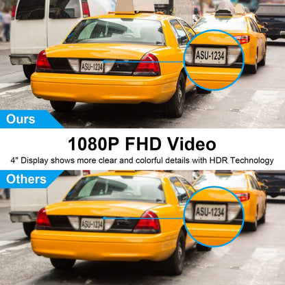 FHD 1080P Dash Cam 4" Screen Dual Cameras DailySale